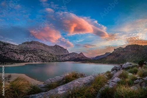 sunrise over the lake