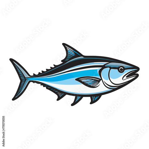 hand drawn art style tuna fish vector illustration