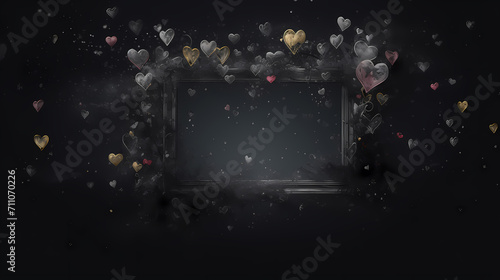 Valentine's Day, love and romance background, background with heart shapes