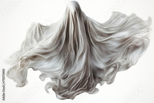 Ghostly Figure in White Shroud