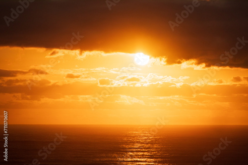 Golden Sunrise Over Gold Coast Beach © Bossa Art