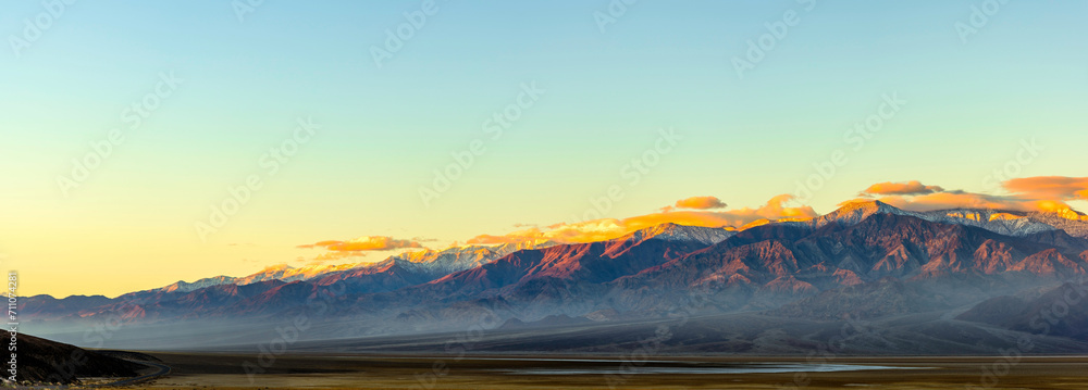 Panoramic Sunrise View of the Desert - 4K Ultra HD Image, Death Valley National Park, California