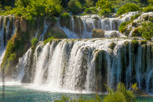 Beautiful Krka Waterfalls in Krka National Park, Croatia.