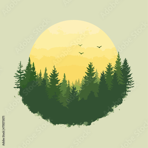 nature enviroment forest logo vector graphic design illustrations for International Day of Forests 21 march
