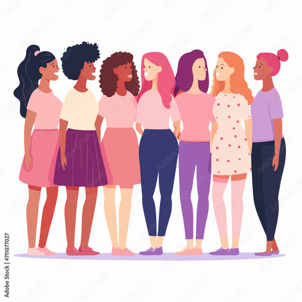 flat vector graphic design illustration of women's differences and equality for celebrating International Women's Day 08 march flat vector graphic design illustration of women's differences and equality for celebrating International Women's Day 08 march