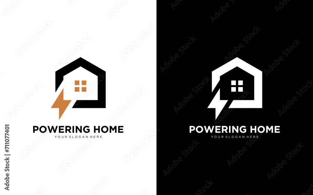 design logo combine thunderbolt and home design logo combine thunderbolt and home