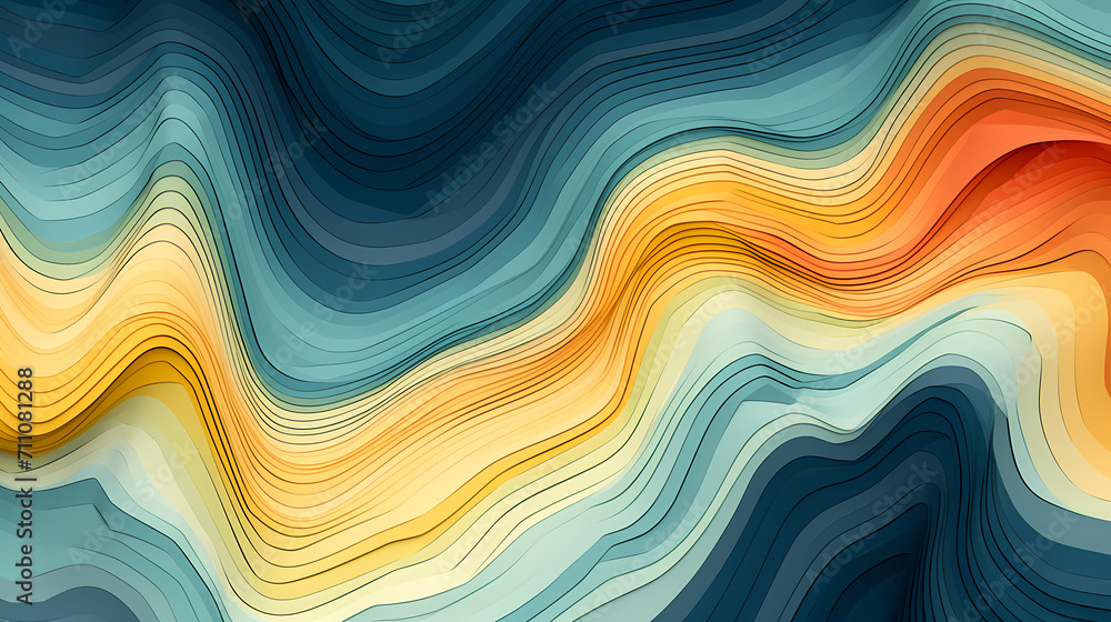 Fototapeta premium Abstract background and data transfer concept, abstract line art background