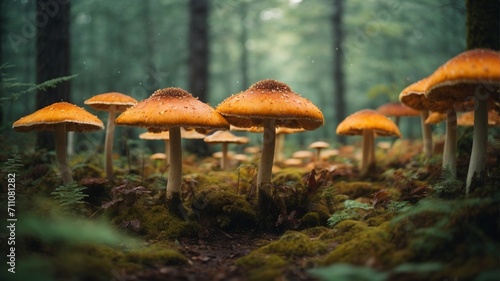 red mushroom in the forest