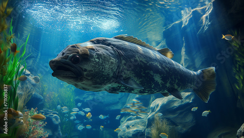 Coelacanth in a Majestic Aquarium photo