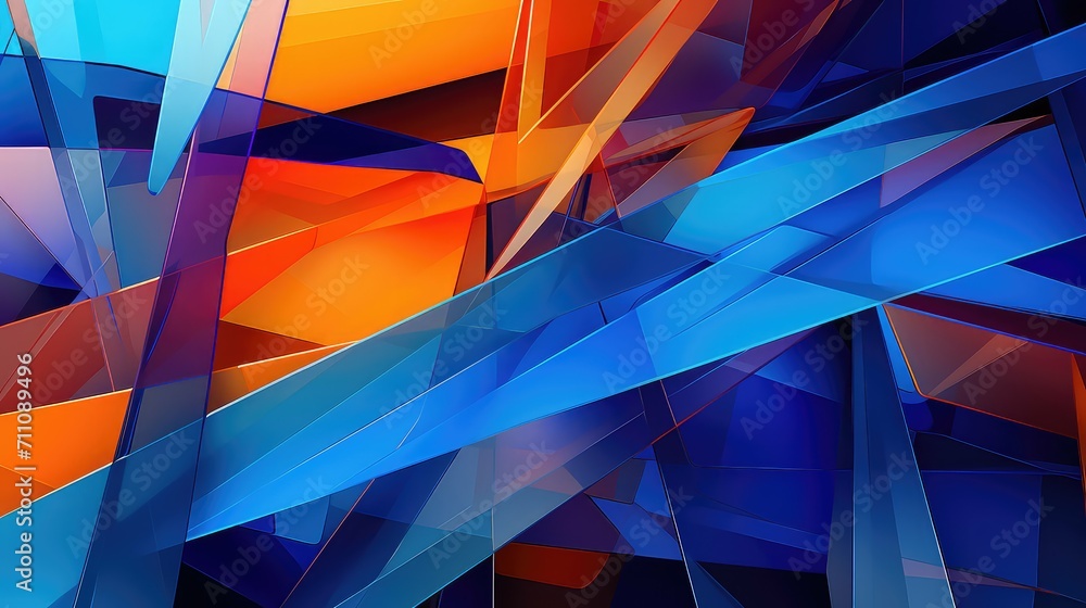 Obraz premium minimal abstract geometric background illustration colorful symmetry, texture line, form composition minimal abstract geometric background