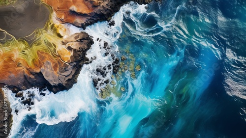 "Abstract Aerial Dreams Photo": Use drone photography to create an abstract and visually striking composition of landscapes of Maimi from above © Bird Visual