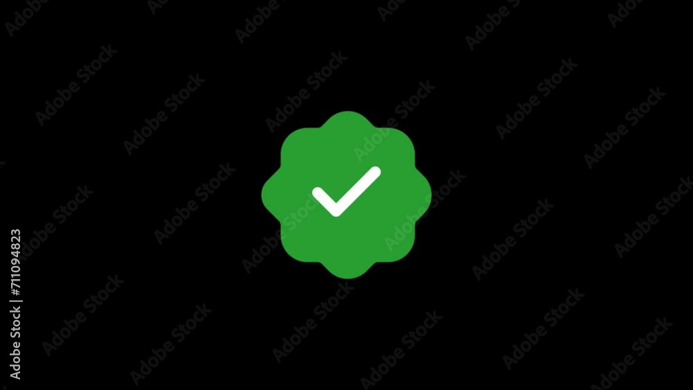 Verified green Check mark Animation with Transparent background Verified green Check mark Animation with Transparent background