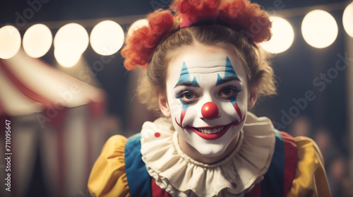funny clown with a wig © alejandro