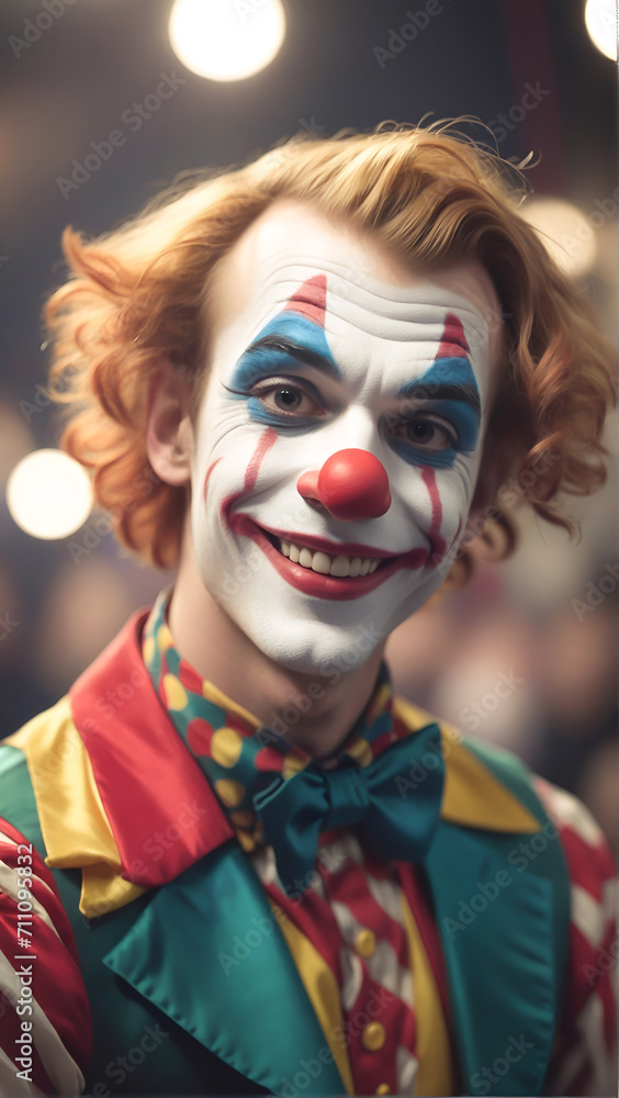 portrait of a clown with a mask portrait of a clown with a mask