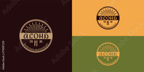 Vintage Hipster Retro Chalkboard Typography Outdoor Style for Restaurant Bar Cafe Menu or Adventure Label Logo presented with multiple background colors. The logo is also suitable for restaurants logo