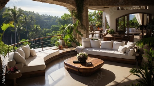 Modern luxury villa with stunning jungle views © duyina1990