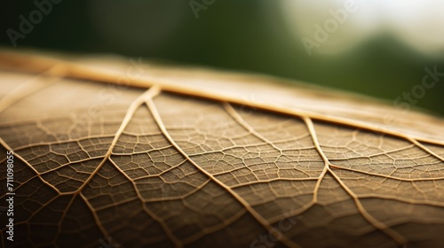 The intricate patterns and texture of a leaf, a reminder to pay attention to the small details and be present in the moment. © Justlight