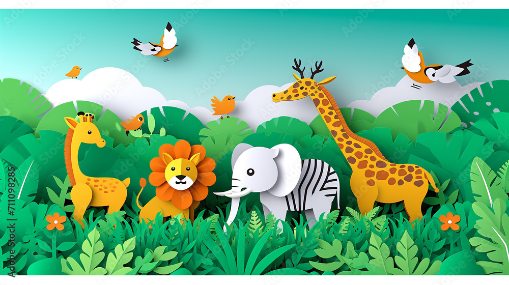 Obraz premium animals in the grass