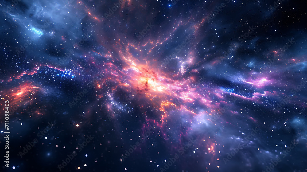 Fototapeta premium a star explosion in space