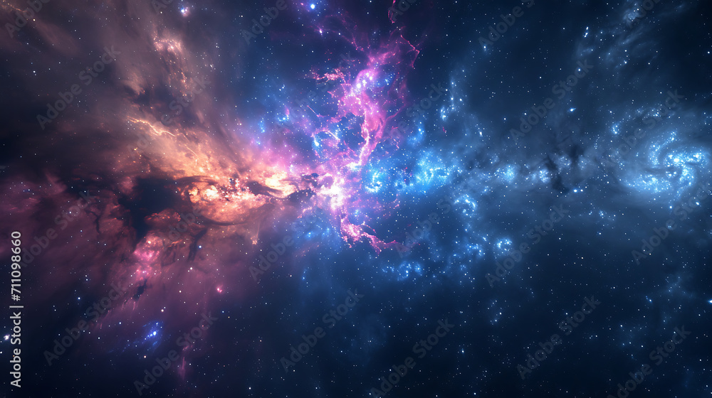 Fototapeta premium a star explosion in space