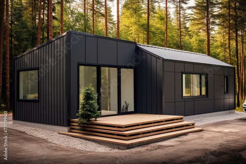 Small Modern House in the Woods © Adobe Contributor
