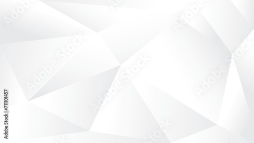 Abstract geometric white and gray color background with polygon  low poly pattern.Vector illustration.