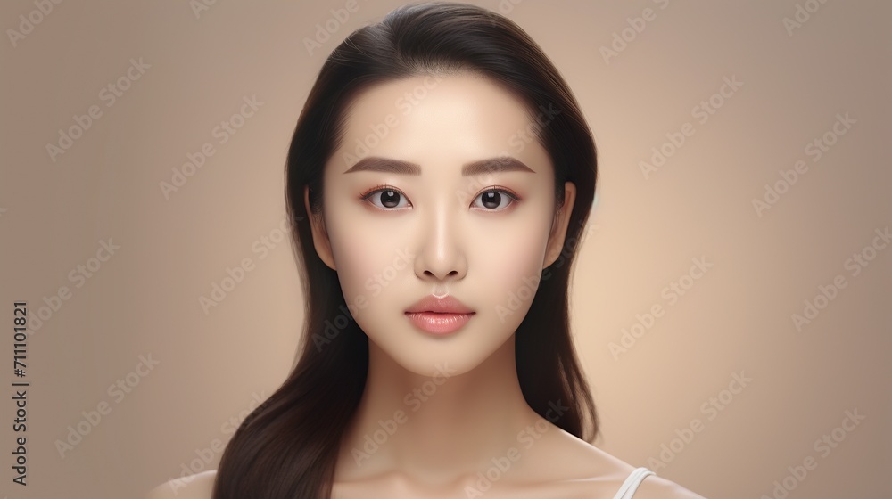 portrait of beautiful young Asian woman with clean skin, Facial care, Cosmetology, beauty and spa,. portrait of beautiful young Asian woman with clean skin, Facial care, Cosmetology, beauty and spa,.