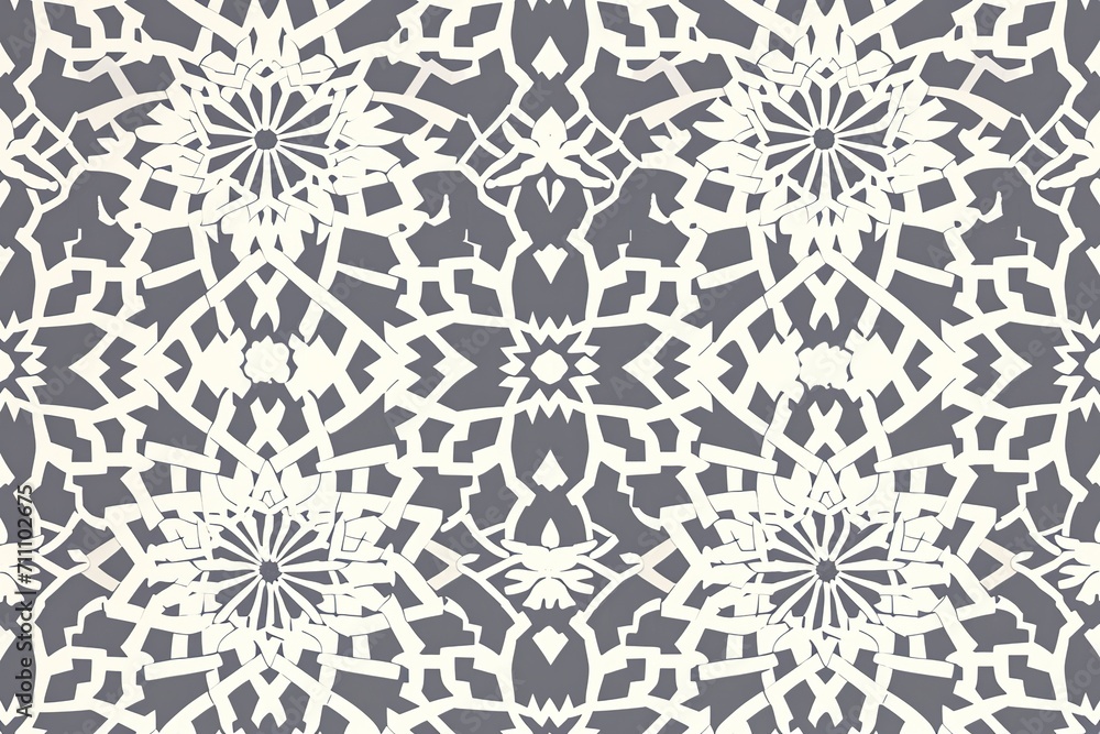 Islamic geometric patterns A wallpaper seamlessly blending intricate details with a harmonious color scheme