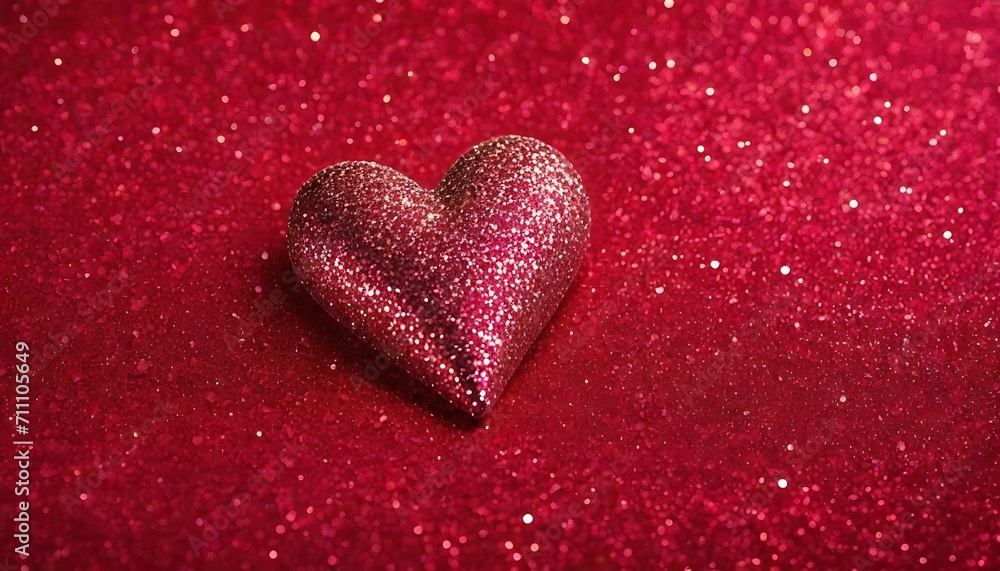 Valentine's day background with glitter hearts. Hearts as background. Valentines day concept  created with generative ai