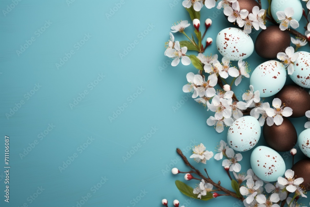 Eggs as the main holiday Easter symbol. Background with selective focus and copy space Eggs as the main holiday Easter symbol. Background with selective focus and copy space