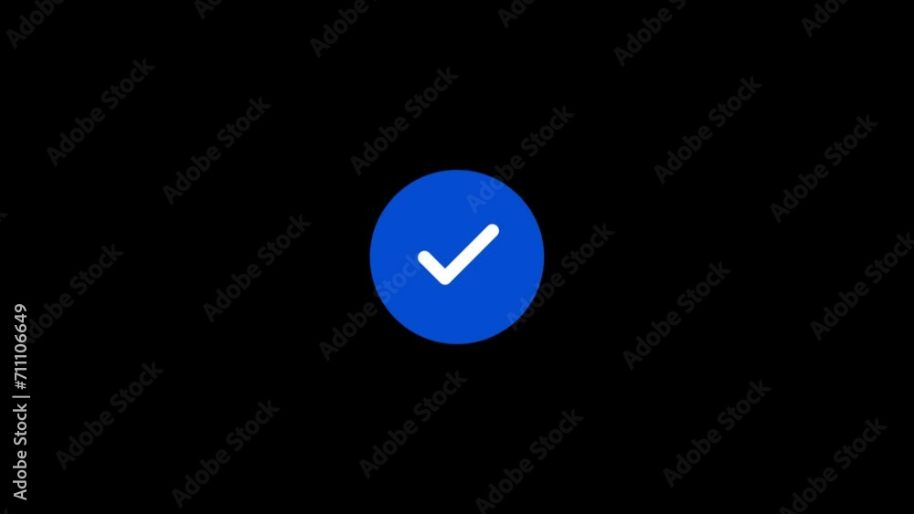 Success done Tick Mark Animation with Transparent background Success done Tick Mark Animation with Transparent background