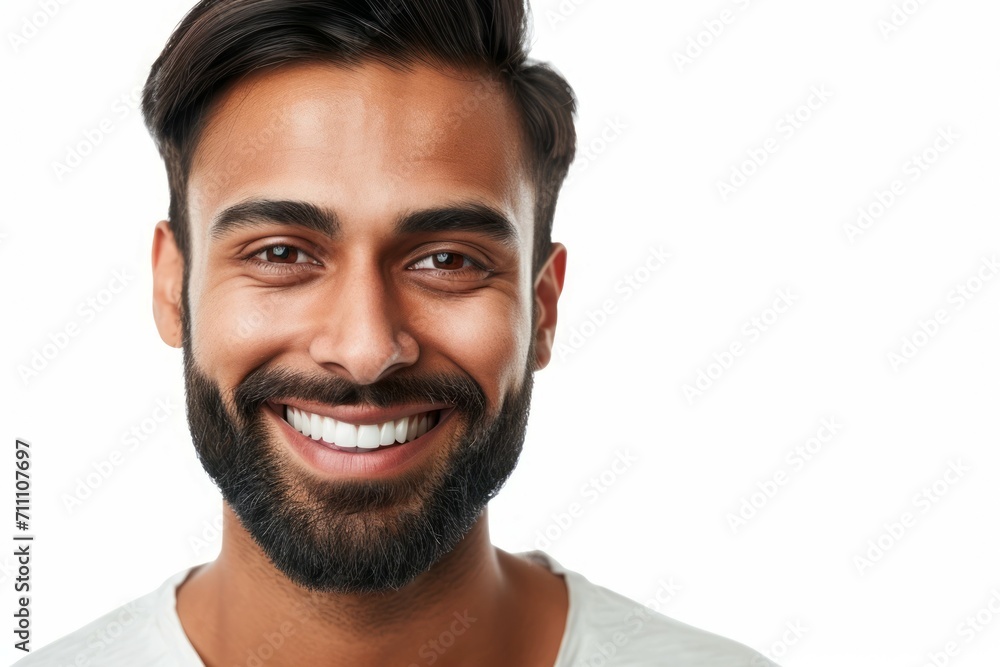 Studio portrait of a man. Background with selective focus and copy space Studio portrait of a man. Background with selective focus and copy space
