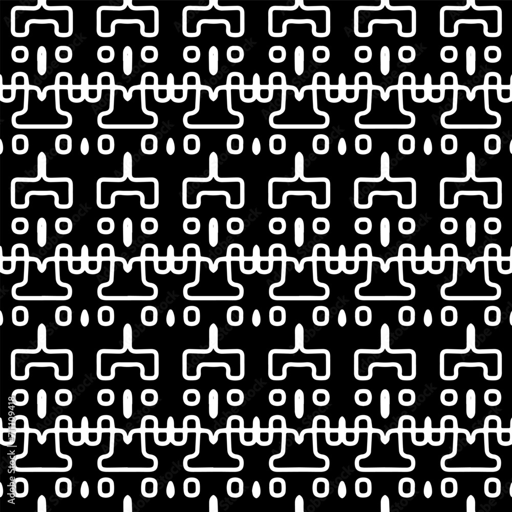 White background with black pattern. Seamless texture for fashion, textile design, on wall paper, wrapping paper, fabrics and home decor. Simple repeat pattern.
White background with black pattern. Seamless texture for fashion, textile design, on wall paper, wrapping paper, fabrics and home decor. Simple repeat pattern.