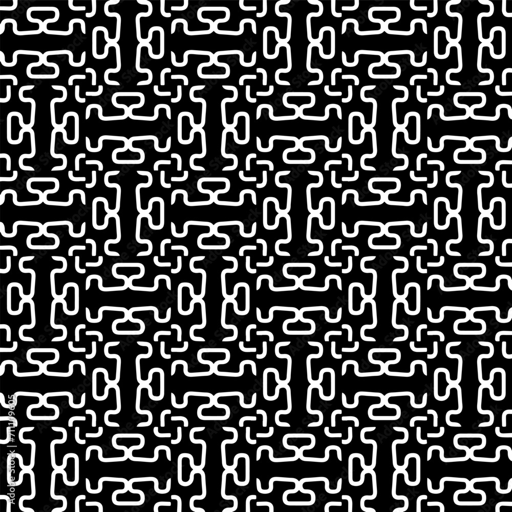 White background with black pattern. Seamless texture for fashion, textile design, on wall paper, wrapping paper, fabrics and home decor. Simple repeat pattern.
White background with black pattern. Seamless texture for fashion, textile design, on wall paper, wrapping paper, fabrics and home decor. Simple repeat pattern.