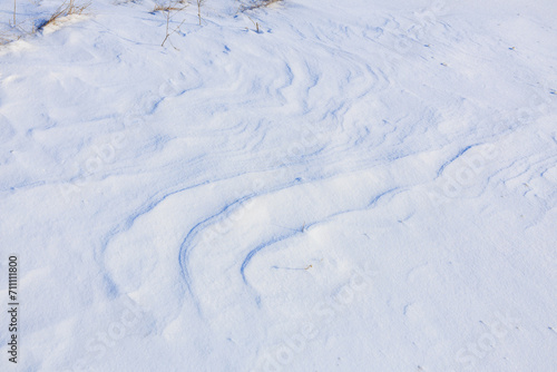 Wallpaper Mural Snow covered soil. Background with selective focus and copy space Torontodigital.ca