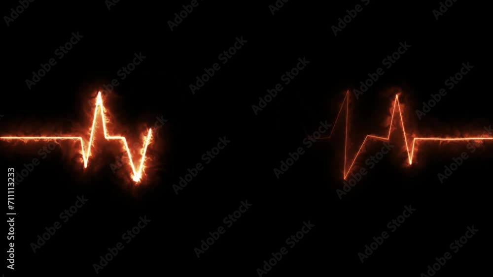 Abstract neon light fast heartbeat and pulse rate signal icon animation background Abstract neon light fast heartbeat and pulse rate signal icon animation background