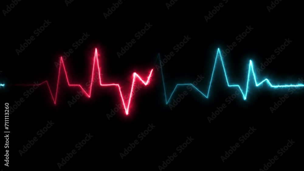 Abstract heartbeat and pulse rate signal technology animation background Abstract heartbeat and pulse rate signal technology animation background
