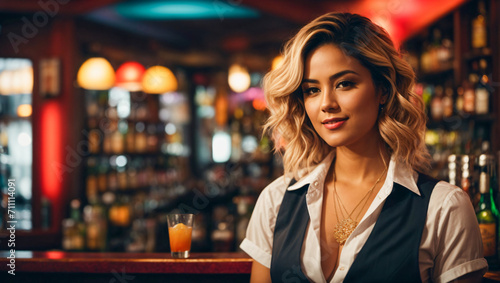 woman in a bar