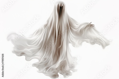 Ghost with a white cloth over its body photo