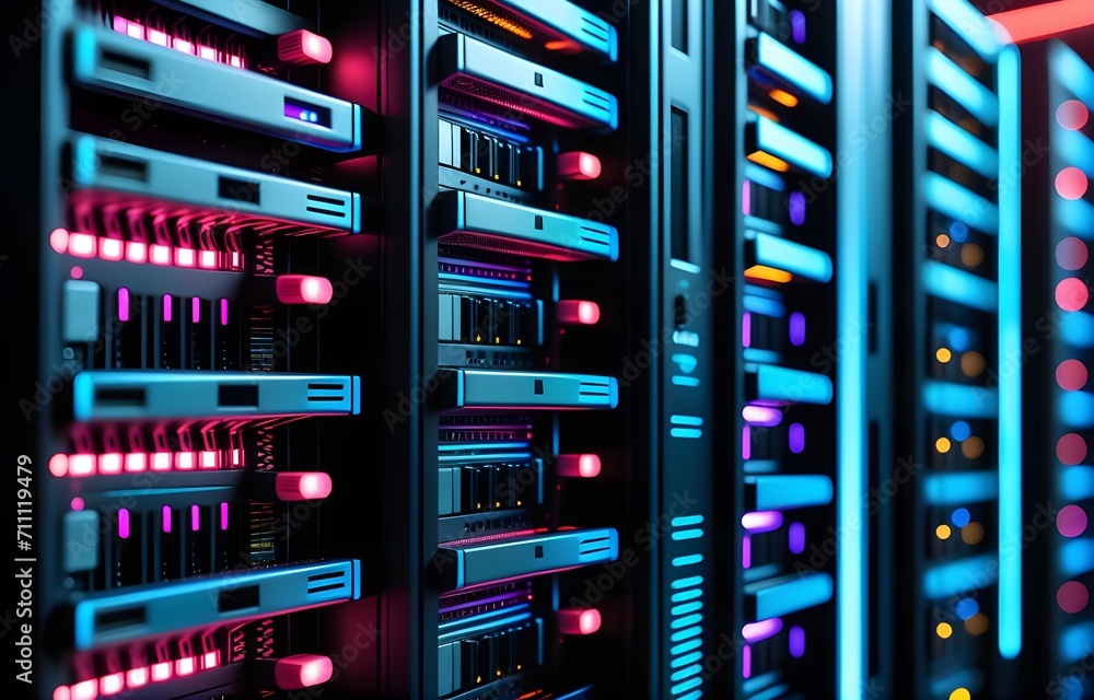 Fototapeta premium Server and Data center in high operation service