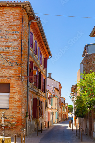 Image of Narrow streets Muret city in Haute-Garonne, southwestern France