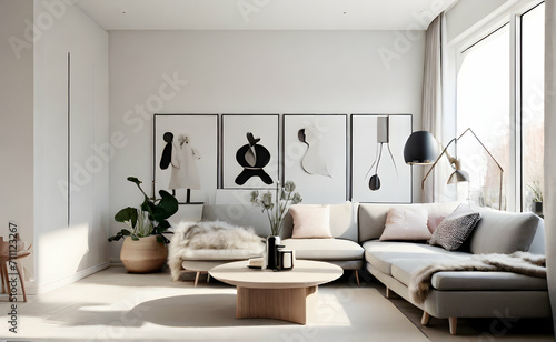 View on modern living room © gmstockstudio