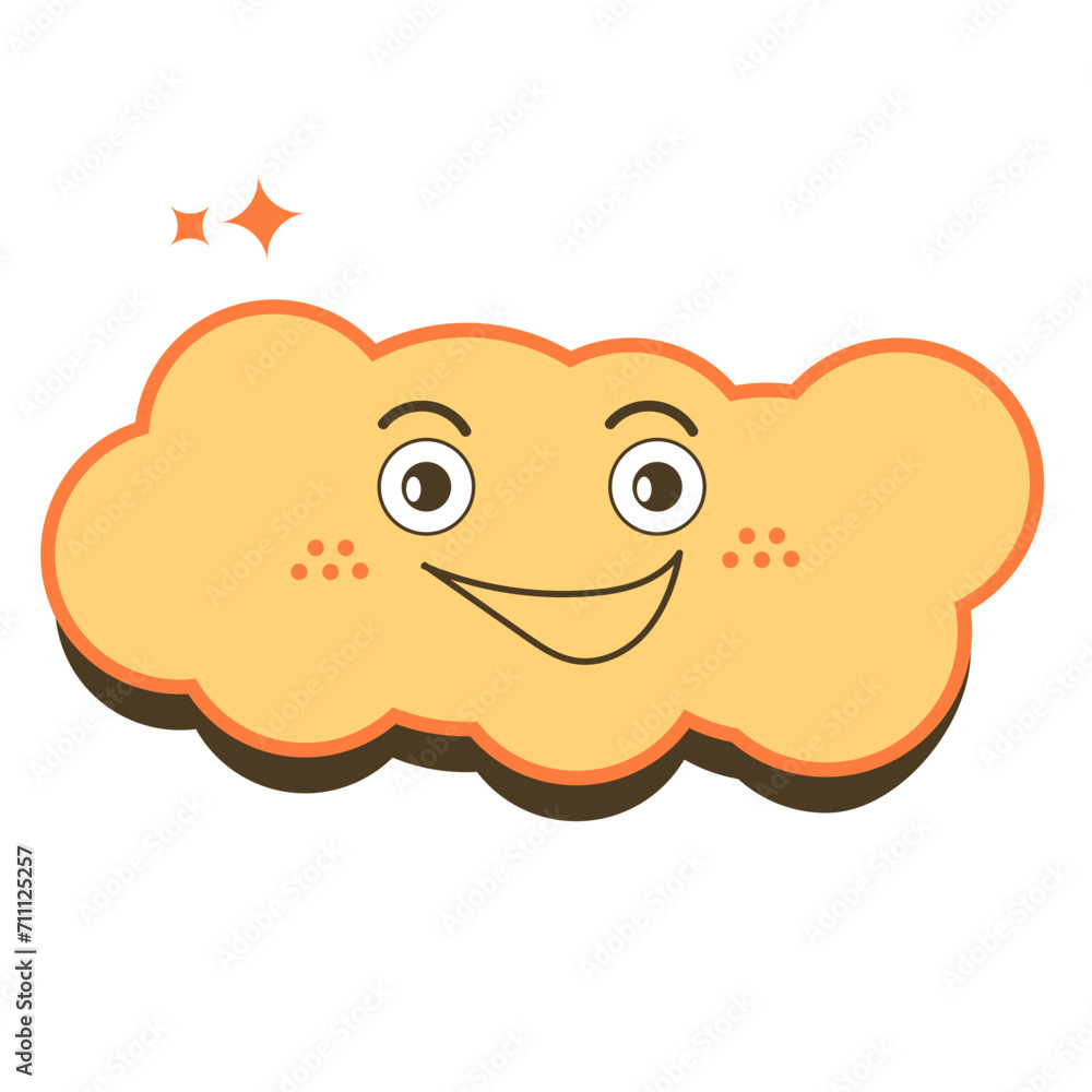 Retro Cloud Character Retro Cloud Character