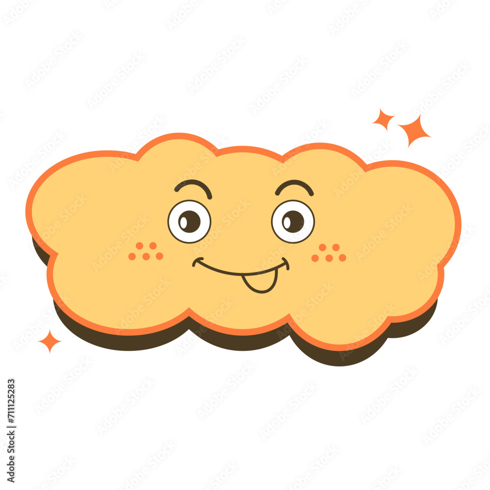 Retro Cloud Character Retro Cloud Character