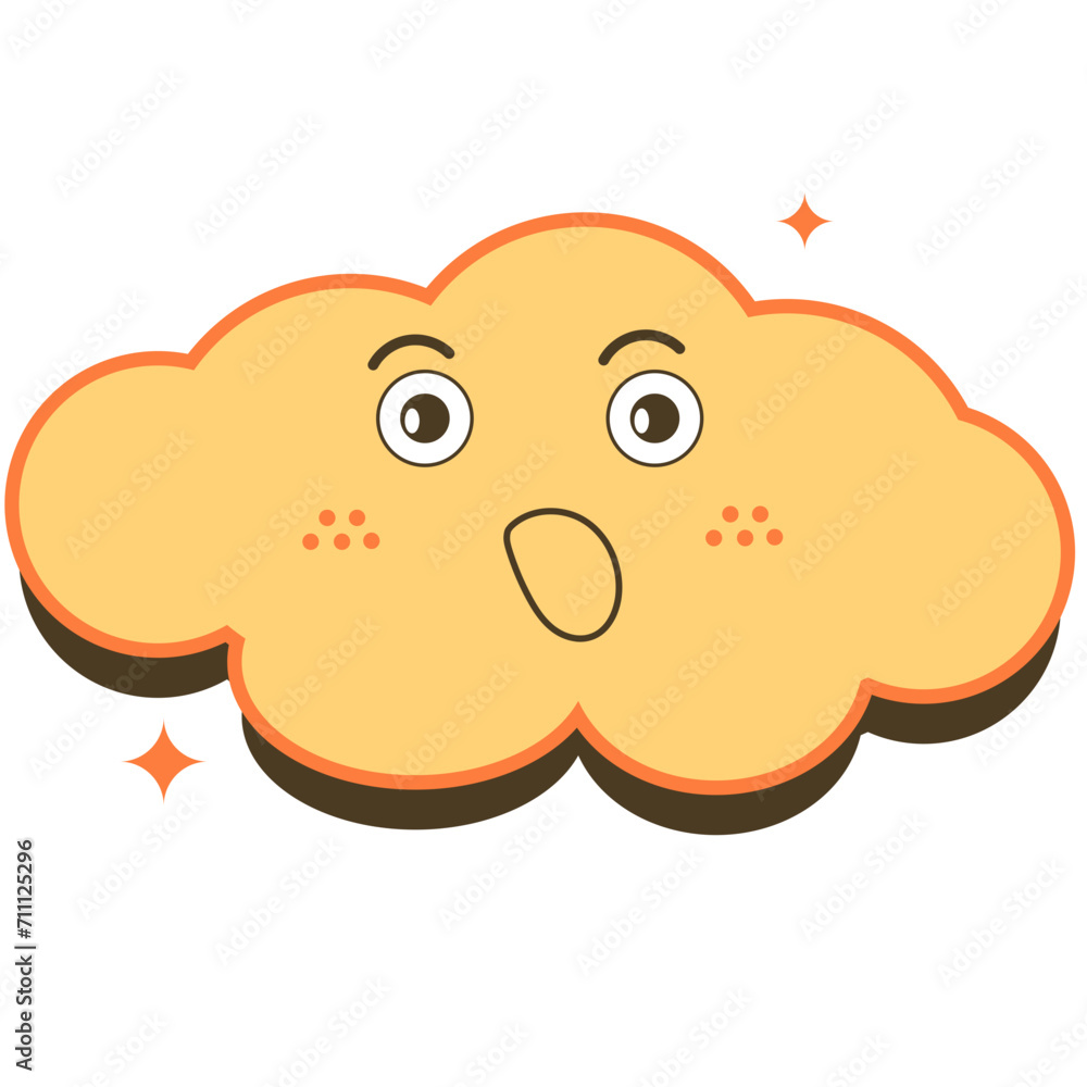 Retro Cloud Character Retro Cloud Character