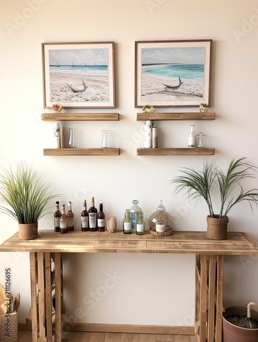 Artisan Crafted Seashore Sketches: Pristine Oceanfront Scenes Wall Art