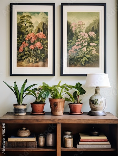 Vintage Landscape Print  Bohemian Botanical Wall Hangings for Stylish Homes