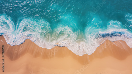 Turquoise Waves Caressing Golden Sands