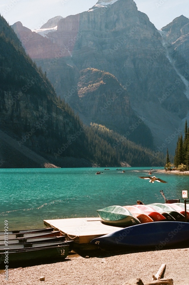Lake Moraine Banff National Park on 35mm film (Portra 400)