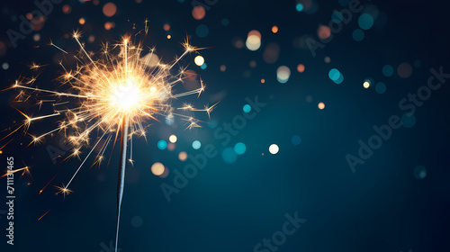 Beautiful fireworks background at night for holiday decoration